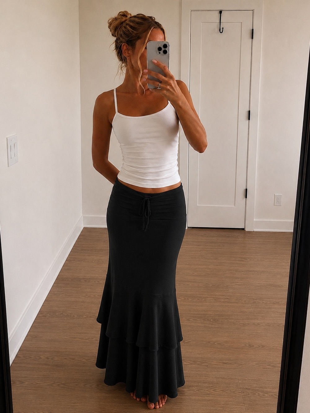 Suzanne Somers Vintage Tiered Maxi Skirt